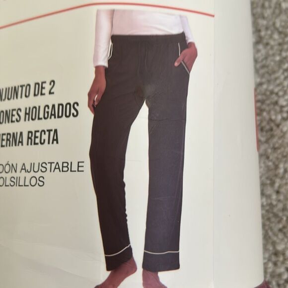 Lucky Brand Women's 2-Pack Lounge Pants, Black/Pink Dot, Size M, NWT - Picture 7 of 7